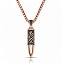 collier balle aech sheli or rose zirconium noir bijou judaica pendentif chaine acier homme femme
