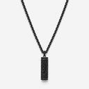 Collier mezouza noir zirconiums noirs Aech Sheli Eliorness