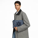 Pochette Voyage Eliorness Bleu marine – Lin & Cuir