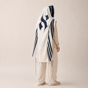 Tallit Moderne Marine – Modèle Alef | Eliorness