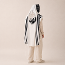 Tallit Flame Nahman Black & Beige – Eliorness Signature