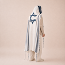 Ocean Blue Tallit Maguen David – Eliorness Signature