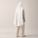 Modern White Tallit – Magen David Model | Eliorness