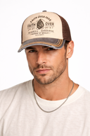 Casquette FAITH OVER FEAR Gris et Marron – Édition Breslev
