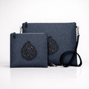 Set Tallit & Téfilines en lin Bleu marine – Aech Sheli