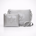 Set Tallit & Téfilines en cuir Gris croco – Maguen david