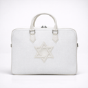 Porte-Tallit & Tefilines lin Blanc Maguen david- format document