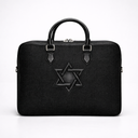 Porte-Tallit & Tefilines lin noir Maguen david- format document