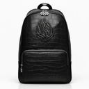 SAC À DOS EN CUIR NOIR CROCO MAT– ÉDITION ELIORNESS AECH SHELI