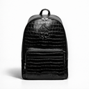 SAC À DOS EN CUIR NOIR CROCO – ÉDITION BRILLANT AECH SHELI