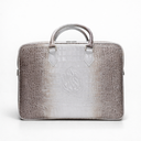 Porte-Tallit & Tefilines cuir Himalaya croco bleu ciel gris Aech sheli croco mat - format document