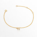 Bracelet Mini Hai– Argent 925 plaqué or serti de zirconiums