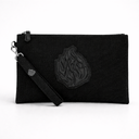 Pochette Voyage Eliorness Noir – Lin & Cuir