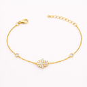 Bracelet Hamsa – Argent 925 plaqué or serti de zirconiums (Argent, Or & Or Rose)