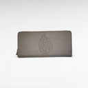 ארנק עור ארוך אפור במראה קרוקו