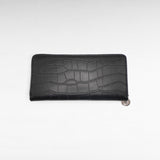 Portefeuille long Noir.Croco