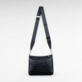 Sacoche croco cuir noir