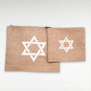 סט טלית ותפילין בגוון בז’ טבעי – מגן דוד