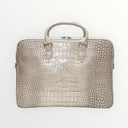 Porte-Tallit & Tefilines cuir Beige Aesh sheli croco mat - format document