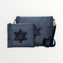 Set Tallit & Téfilines en lin Bleu marine – Maguen david