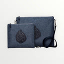 Set Tallit & Téfilines en lin Bleu marine – Aesh sheli