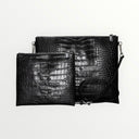 Set Tallit & Téfilines en cuir noir croco – Maguen david