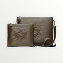 Set Tallit & Téfilines en cuir Kaki croco – Maguen david