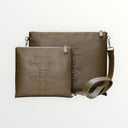 Set Tallit & Téfilines en cuir kaki gaufré – Maguen david