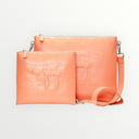 Set Tallit & Téfilines en cuir Orange corail croco– hai