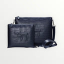 Set Tallit & Téfilines en cuir Bleu marine croco – Hai