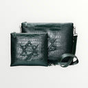 Set Tallit & Téfilines en cuir Vert émeraude croco – Maguen david