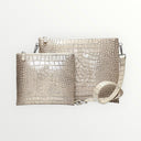 Set Tallit & Téfilines en cuir Beige croco– Aesh Sheli