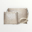 Set Tallit & Téfilines en cuir Beige croco– Aech Sheli