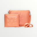 Set Tallit & Téfilines en cuir Orange corail croco – Maguen david