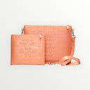 Set Tallit & Téfilines en cuir Orange corail croco – Maguen david