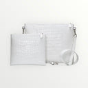 Set Tallit & Téfilines en cuir Blanc croco– Aech Sheli