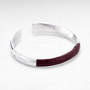 Bracelet Manchette Petek Acier – Croco Bordeaux | Eliorness
