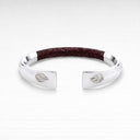 Bracelet Manchette Petek Acier – Croco Bordeaux | Eliorness