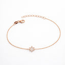 Bracelet Magen David Eliorness en argent serti de zirconiums, disponible en finitions Or 14k, bijou spirituel élégant