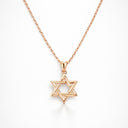 Collier Maguen David Collection Eliorness disponible en argent massif, plaqué or rose