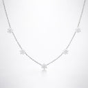 Collier motif fleurs Eliorness en argent massif et zirconium