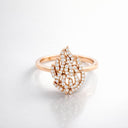 Bague Eliorness en argent plaqué or rose avec le symbole Aech Sheli pavé de zirconiums