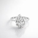 Bague Eliorness en argent sterling 925 avec le symbole Aech Sheli pavé de zirconiums