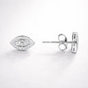 Boucles d’oreilles Œil – Argent 925 plaqué or & zirconiums