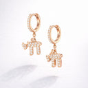 Boucles d’oreilles Hai – Argent 925 plaqué or rose & zirconiums