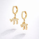 Boucles d’oreilles Hai – Argent 925 plaqué or & zirconiums