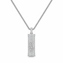 Mezouza argent zirconium — Judaica artisanal Eliorness