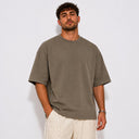 T-shirt Tsitsit Kaki Flamme Ton sur Ton – Collection Oversize Eliorness