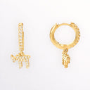 Boucles d’oreilles Hai – Argent 925 plaqué or & zirconiums