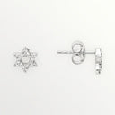 Boucles d’oreilles Maguen David  – Argent 925 plaqué or & zirconiums